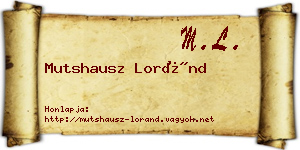 Mutshausz Loránd névjegykártya